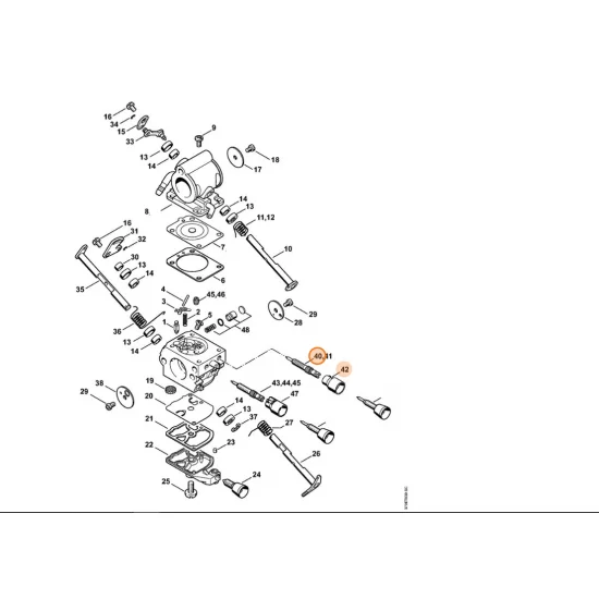 STIHL  Śruba regulacyjna biegu jałowego 4238 120 6801